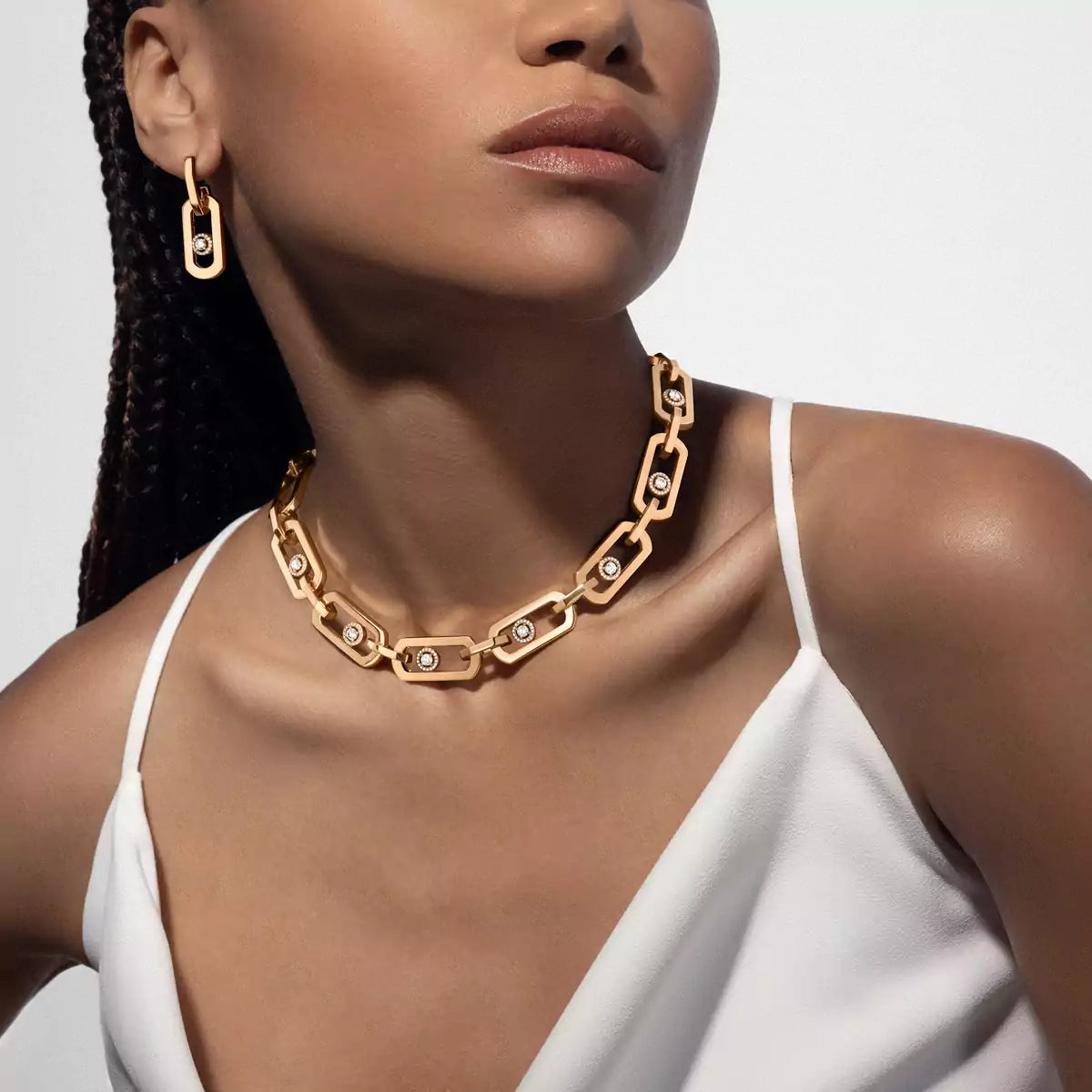 [Dawnora Jewelry]So Move XL Diamond Pendant Earrings