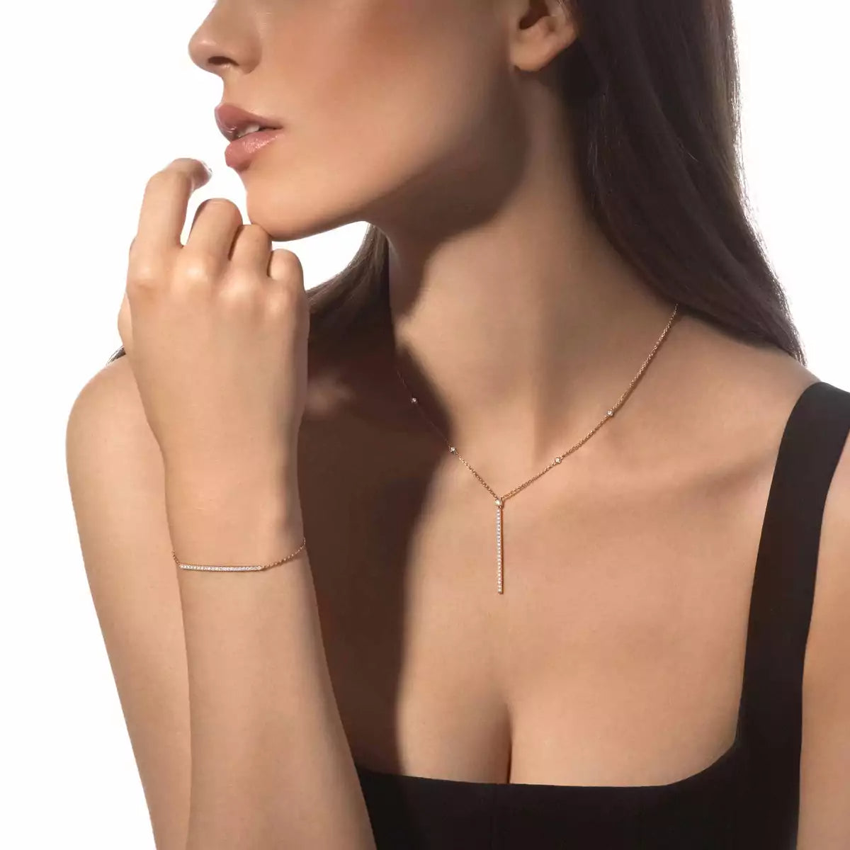[Dawnora Jewelry]Diamond Thin Bangle 0.15ct My Twin Toi & Moi