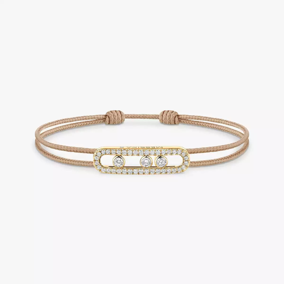 [Dawnora Jewelry]MK Care(s) pink cord pavé bracelet