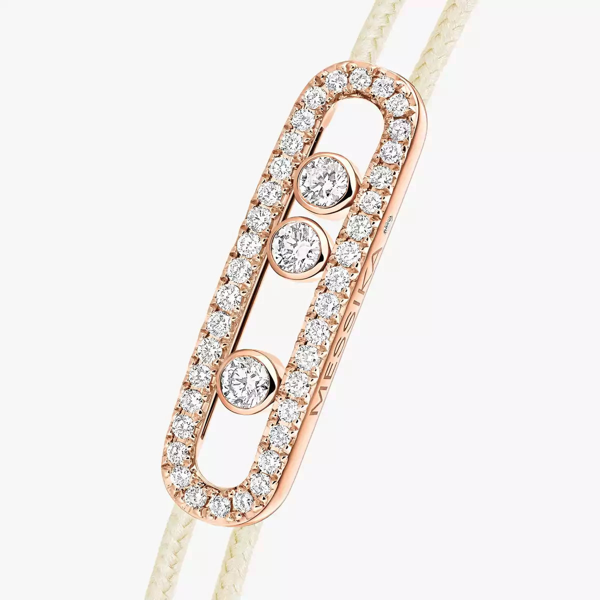 [Dawnora Jewelry]MK Care(s) pink cord pavé bracelet
