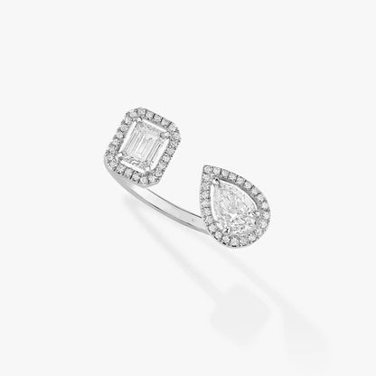 [Dawnora Jewelry]MY TWIN TOI & MOI SILVER DIAMOND RING