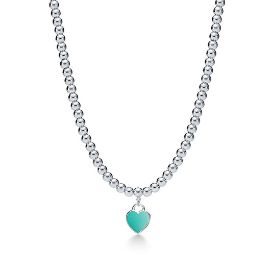 [Dawnora Jewelry]RETURN TO TIF SILVER BEAD NECKLACE