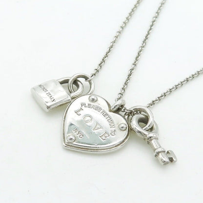 [Dawnora Jewelry]LOVE HEART TAG KEY NECKLACE