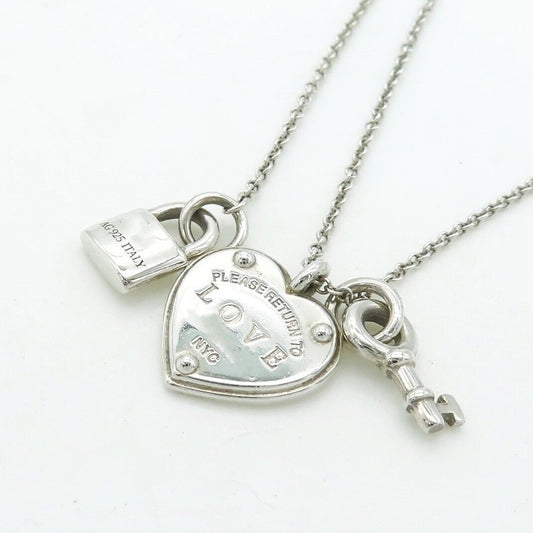 [Dawnora Jewelry]LOVE HEART TAG KEY NECKLACE