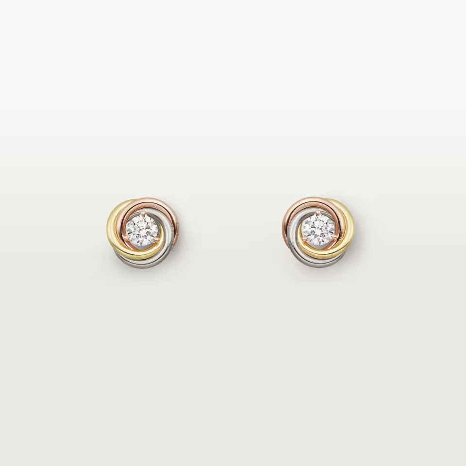 [Dawnora Jewelry]TRINITY STUD DIAMOND EARRINGS