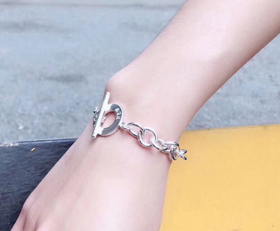 [Dawnora Jewelry]TOGGLE TAG BRACELET SILVER