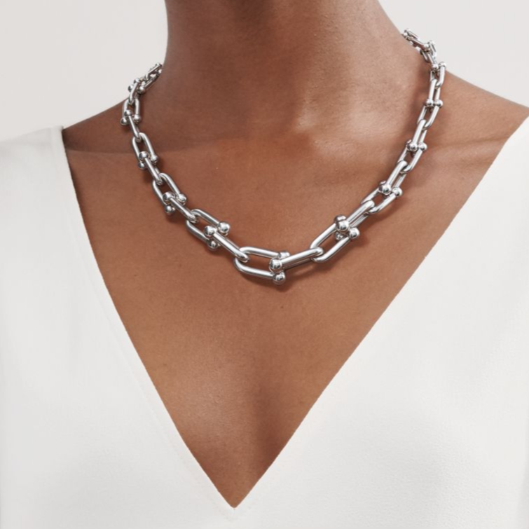 [Dawnora Jewelry]HARDWEAR SILVER CHOKER