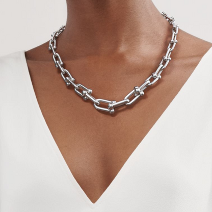 [Dawnora Jewelry]HARDWEAR SILVER CHOKER