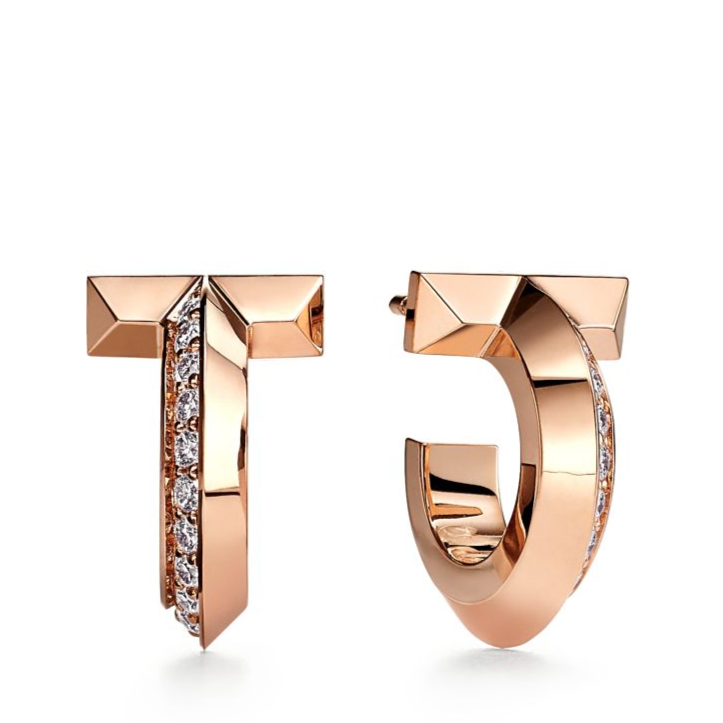 [Dawnora Jewelry]T1 HOOP DIAMOND EARRINGS
