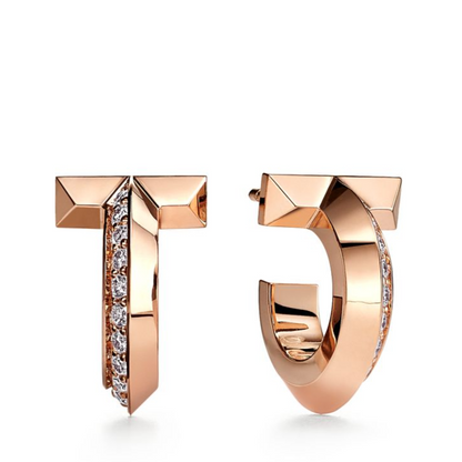 [Dawnora Jewelry]T1 HOOP DIAMOND EARRINGS