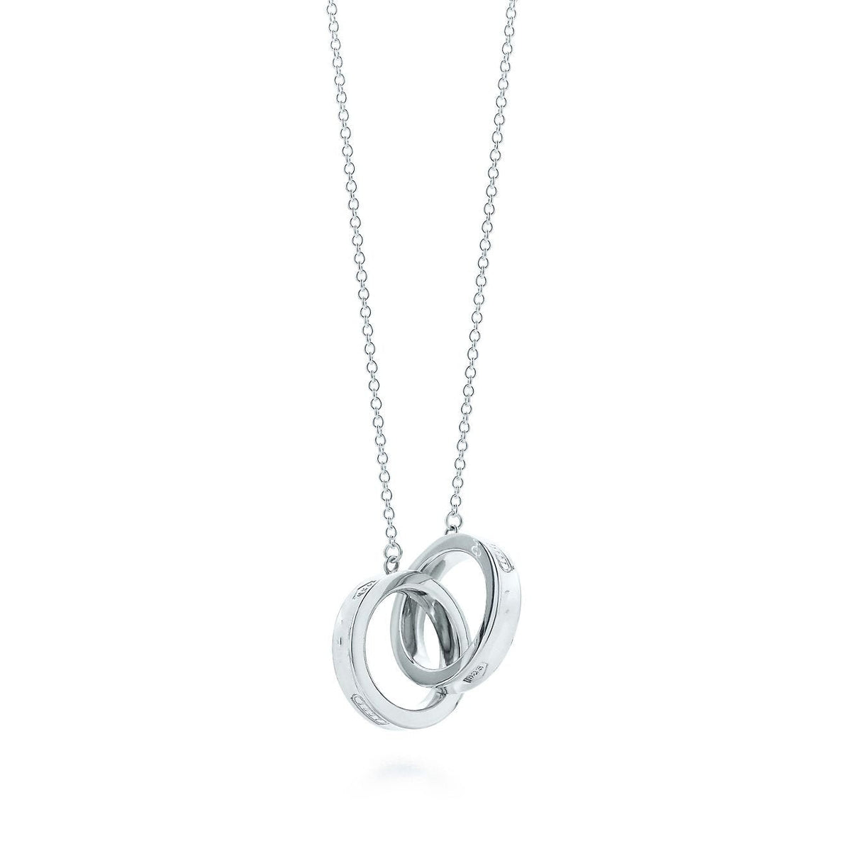 [Dawnora Jewelry]INTERLOCKING CIRCLES PENDANT SILVER SMALL NECKLACE