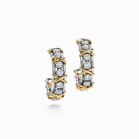 [Dawnora Jewelry]SCHLUMBERGER GOLD DIAMOND EARRINGS