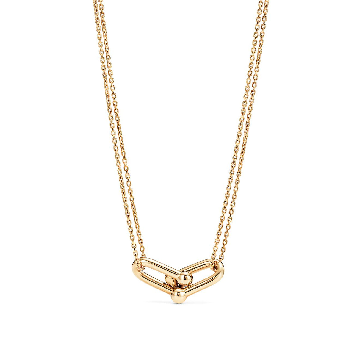 [Dawnora Jewelry]HARDWEAR GOLD DOUBLE LINK NECKLACE