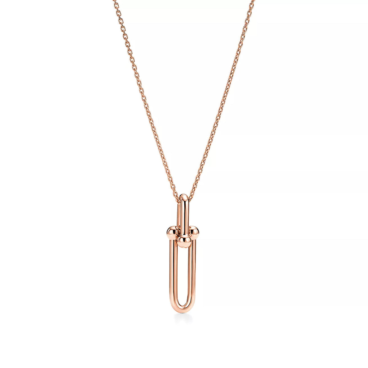 [Dawnora Jewelry]HARDWEAR DROP DOUBLE LINK PEDANT NECKLACE