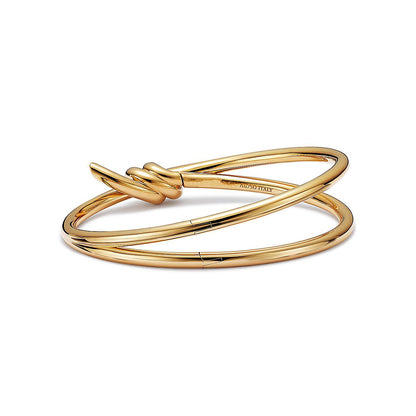 [Dawnora Jewelry]KNOT DOUBLE ROW GOLD BRACELET