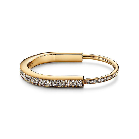 [Dawnora Jewelry]LOCK BRACELET DIAMOND PAVED