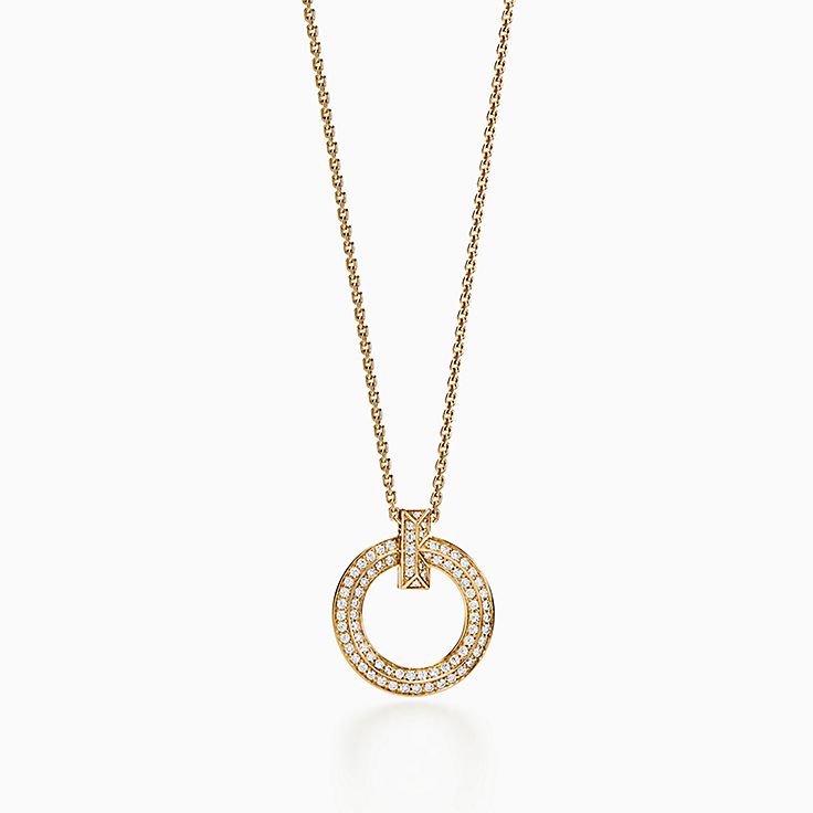 [Dawnora Jewelry]T WIRE PEDANT DIAMOND NECKLACE