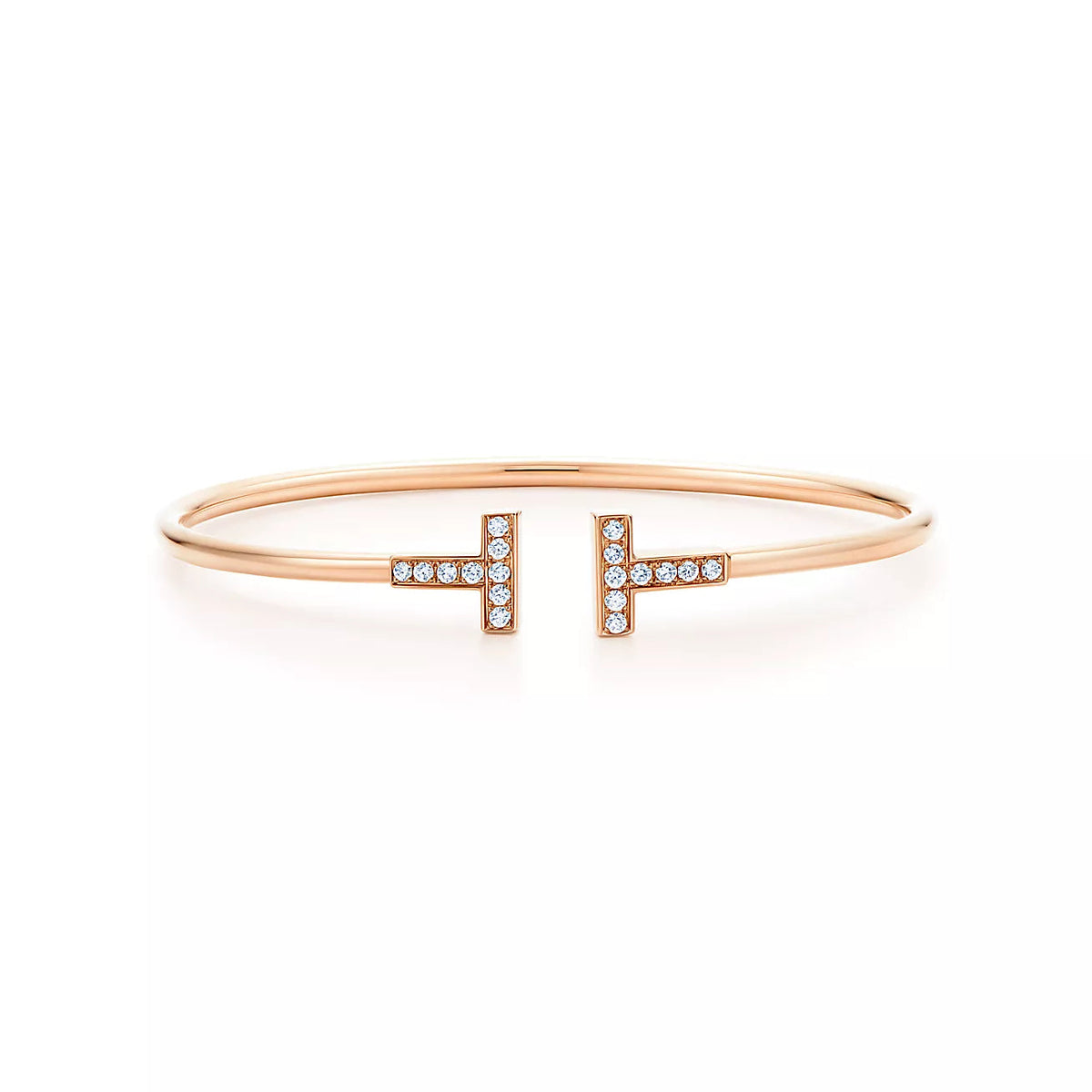 [Dawnora Jewelry]T BRACELET PINK GOLD 1.8MM DIAMOND