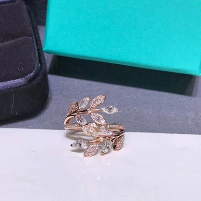[Dawnora Jewelry]VICTORIA DIAMOND VINE BYPASS RING PINK GOLD