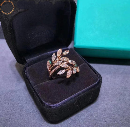[Dawnora Jewelry]VICTORIA DIAMOND VINE BYPASS RING PINK GOLD