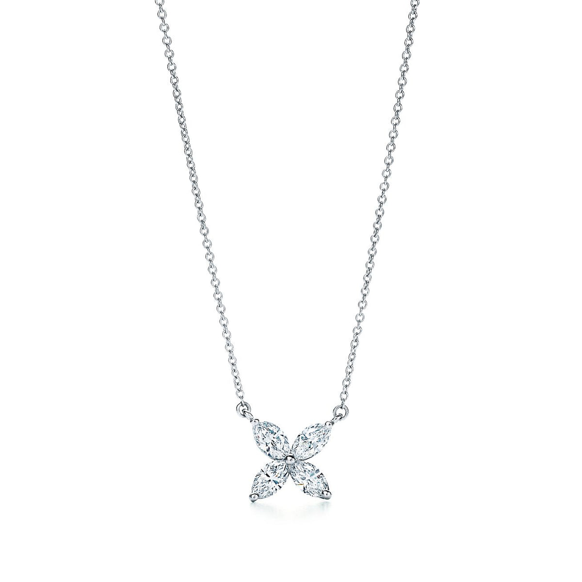 [Dawnora Jewelry]PLATINUM AND DIAMOND VICTORIA PENDANT NECKLACE