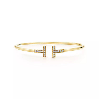 [Dawnora Jewelry]T BRACELET 1.8MM GOLD DIAMOND