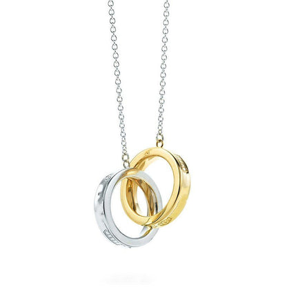 [Dawnora Jewelry]INTERLOCKING CIRCLES PENDANT SMALL NECKLACE