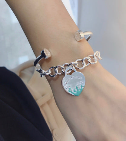 [Dawnora Jewelry]LOVE HEART RETURN TO TIF SILVER BRACELET