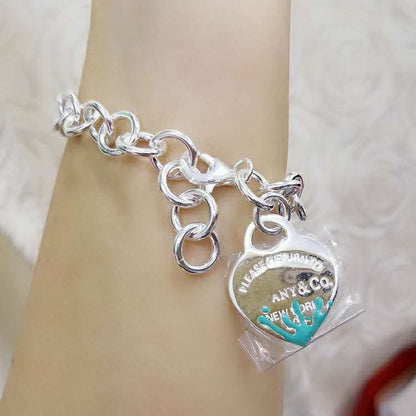 [Dawnora Jewelry]LOVE HEART RETURN TO TIF SILVER BRACELET
