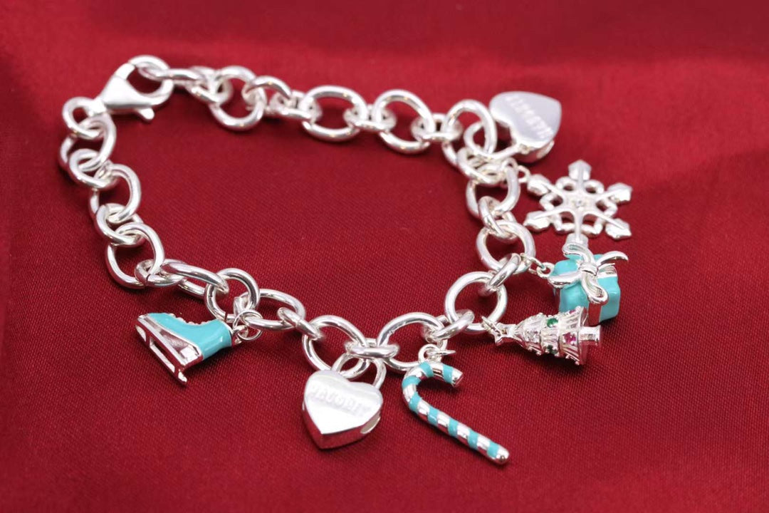 [Dawnora Jewelry]CHRISTMAS SILVER BRACELET
