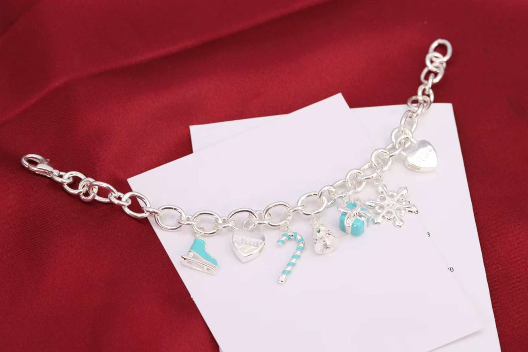 [Dawnora Jewelry]CHRISTMAS SILVER BRACELET