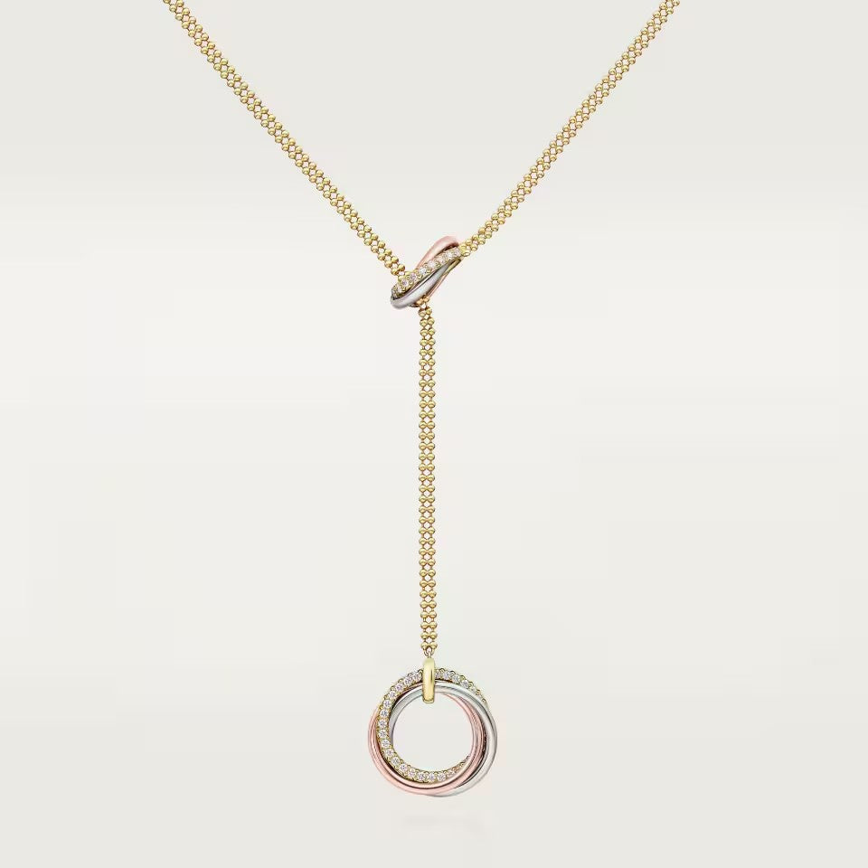 [Dawnora Jewelry]TRINITY DIAMONDS NECKLACE