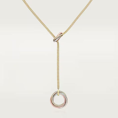 [Dawnora Jewelry]TRINITY DIAMONDS NECKLACE